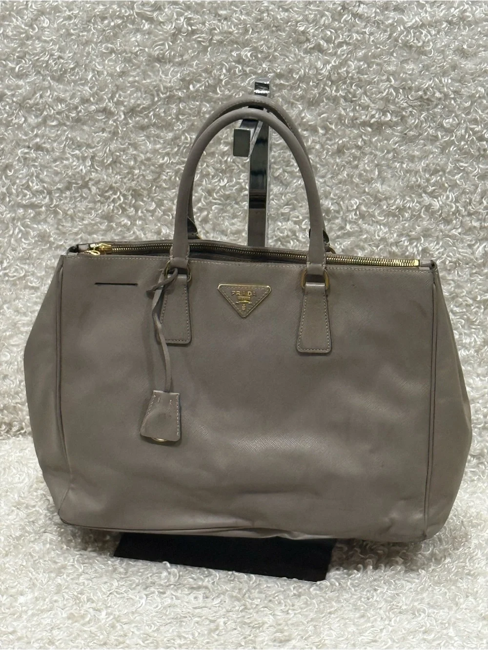 Prada Saffiano Lux Leather Galleria Double Zip bag